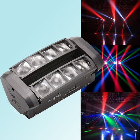 Mini projecteur Led araignée avec tête mobile 8x10W RGBW avec faisceau DMX phare avant Led, éclairage pour DJ et événements ► Photo 1/6