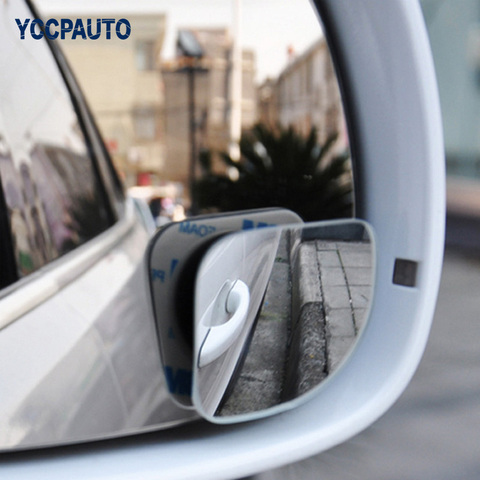 Voiture-style Blind Spot Miroir Auto Moto Vue Arrière de Voiture Miroir Extra Large Angle Réglable Rétroviseur Miroir 2 pièces ► Photo 1/6