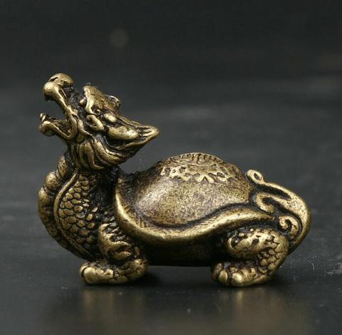 Statue d'animaux en Bronze chinois, bête, Dragon et tortue ► Photo 1/1