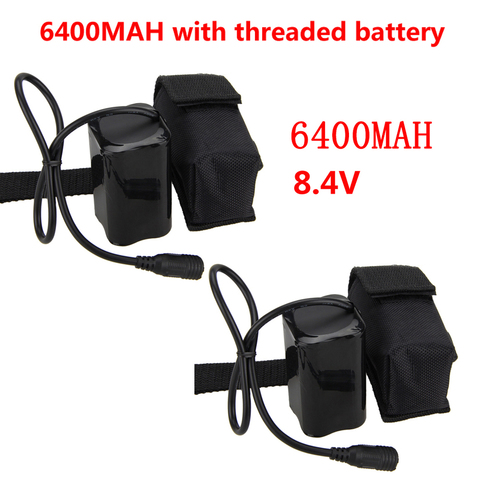 Vélo lumière puissance 4x18650 6400mAh Rechargeable 18650 Li-ion batterie pour vélo vélo XML T6 batterie légère ► Photo 1/1