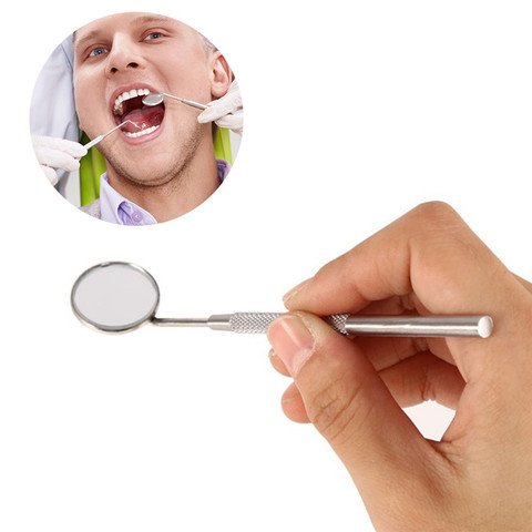 Mini miroir dentaire à poignée en acier inoxydable, Instrument de dentiste automatique pour le nettoyage des dents, tête de miroir détachable ► Photo 1/6