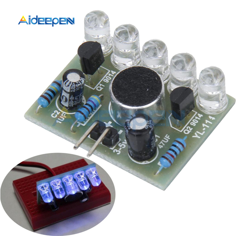 LED contrôle sonore mélodie lampe Production électronique bricolage Kits Suite Circuits intégrés tension 3 V-5.5 V ► Photo 1/6