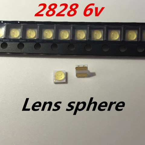 Rétro-éclairage haute puissance 0.8W 2828 6V blanc froid 43LM, 50 pièces pour applications TV Sharp ► Photo 1/4