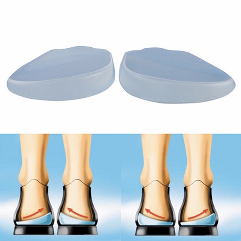 Semelles orthopédiques en silicone type X/O, oreiller correcteur en gel pour les talons, chaussures, patchs pour les talons, pour soins des pieds ► Photo 1/6