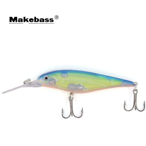 Leurres de pêche bioniques flottants make bass Minnow 3.35in/0.35oz Luya appâts durs artificiels Wobblers matériel de pêche ► Photo 1/6