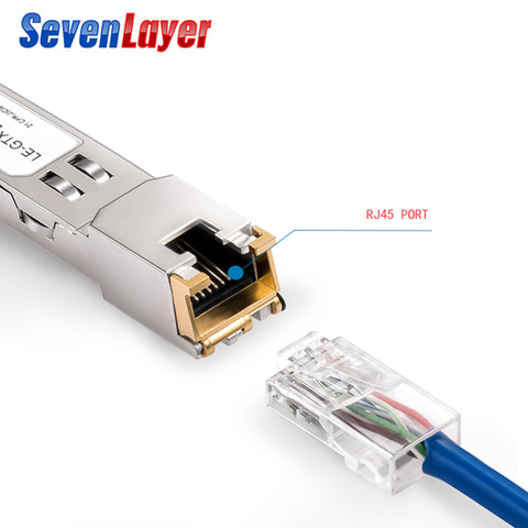 SFP module RJ45 commutateur gbic 10/100/1000 connecteur SFP cuivre RJ45 SFP module Gigabit Ethernet port ► Photo 1/6