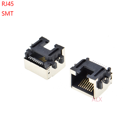 10 pièces, connecteur réseau Ethernet RJ45, femelle, SMT, SMD 568p8c, prise ► Photo 1/4