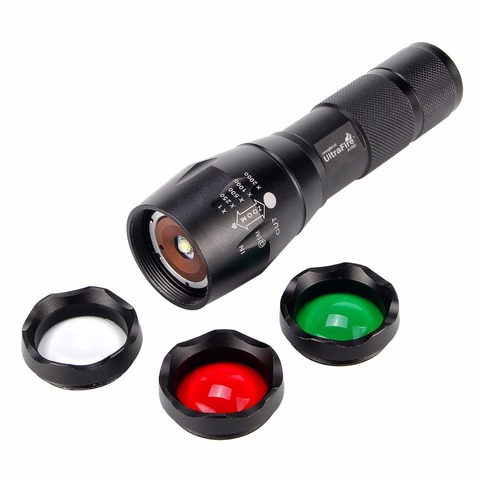 Ultrafire lampe de poche tactique E17 XM-L T6 5000LM 5 Mode torche chasse poche 18650 lampe de poche Luz lampe de poche (3 couleurs) ► Photo 1/1