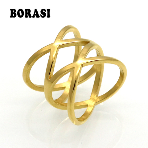 Bagues de luxe en forme de X, bijoux de marque de luxe, bague croisée pour femmes, taille 6, 7, 8 et 9, pour fêtes de fiançailles ► Photo 1/6