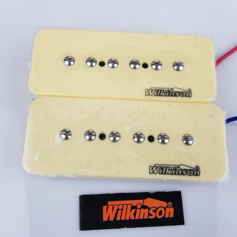 Wilkinson-ensemble de barres de savon WO90 2 pièces pour guitare électrique, cou et pont, bobine simple, modèle crème P90 ► Photo 1/6