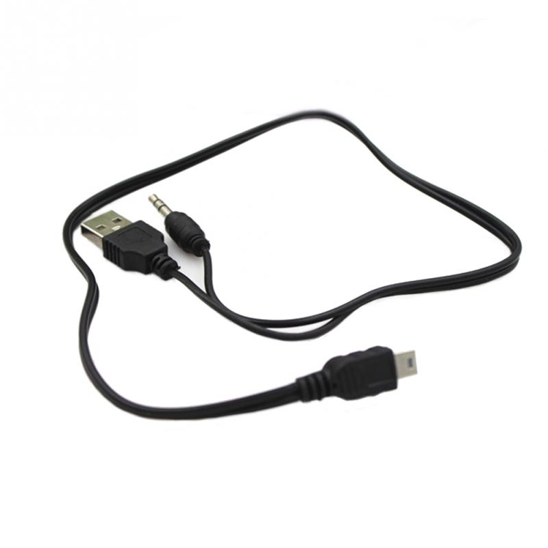 2 en 1 USB mâle Mini USB 5 broches + 3.5 MM AUX câble, AUX et chargeur 2 en 1 câble pour haut-parleur Portable #2 ► Photo 1/6