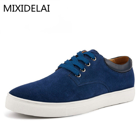 MIXIDELAI-chaussures en cuir véritable pour hommes, chaussures grande taille, Style européen, plates, Style européen Oxfords ► Photo 1/6