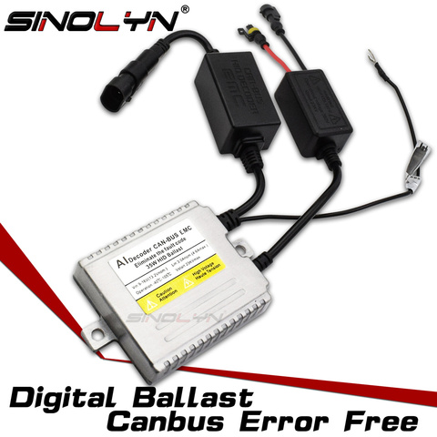 Sinolyn Canbus bloc d'allumage au xénon sans erreur pour lampes HID le réacteur à Ballast à courant alternatif remplace la modification des accessoires de voiture 35W 9-16V ► Photo 1/6