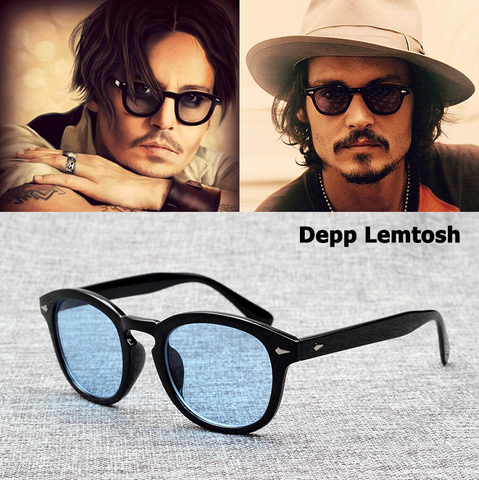 JackJad 2022 mode Johnny Depp Lemtosh Style lunettes De soleil Vintage rond teinte océan lentille marque conception lunettes De soleil Oculos De Sol ► Photo 1/6