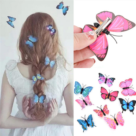 Mini épingles à cheveux papillon pour femmes, 5 pièces, barrettes, accessoires de coiffure ► Photo 1/6