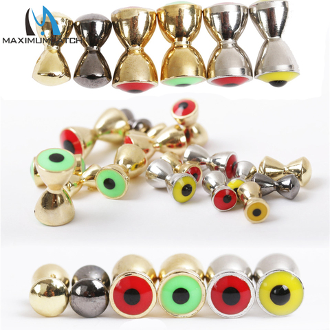 Maximumcatch 25pc haltère en laiton avec yeux 3.2mm-6.3mm mouche attachant perles mouche attachant matériel ► Photo 1/6