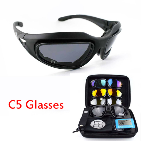 Sport de plein air C5 X7 lunettes de soleil polarisées pour la randonnée lunettes d'escalade lunettes militaires tactiques lunettes avec 4 lentilles ► Photo 1/6