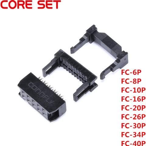 10 set FC-6P FC-8P FC-10P FC-14P FC-16P À FC-40P Prise D'IDC 2x5 Broches Double Rangée Pas 2.54mm IDC Connecteur 10 broches prise de câble ► Photo 1/6