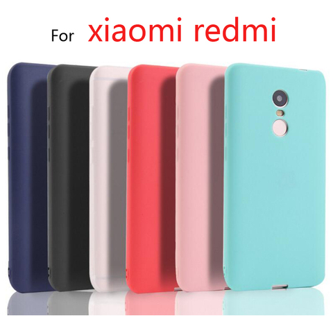Coque souple en Silicone pour Xiaomi, compatible modèles Redmi 3s, 4X, 4A, 5, 5A, 6, 6A, 7, 7A, 8, 8A, Note 4, 4X, 5, 5A, 6, 7, 8, 8T, 9, 9S Pro, S2, K20, mat ► Photo 1/6