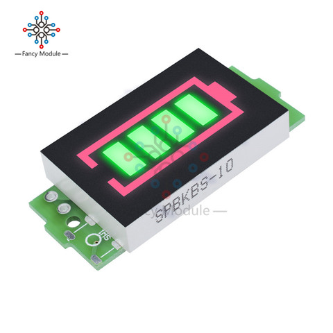 Indicateur de capacité de batterie au Lithium, Module d'affichage vert, testeur de puissance de batterie de véhicule électrique li-po Li-ion 1S/2S/3S/4s/6S/7S ► Photo 1/1