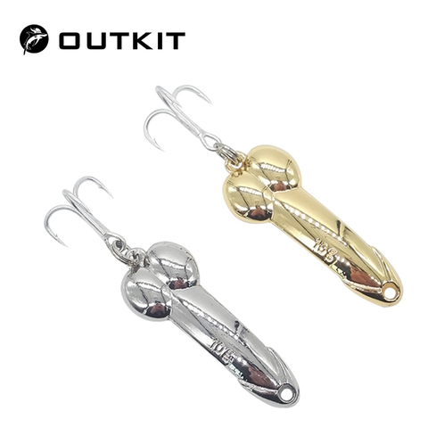 OUTKIT – leurre rigide de type cuillère avec paillettes métalliques, appât artificiel idéal pour la pêche à la cuillère, Spinnerbait, avec triple hameçon, 5/10/15/20g ► Photo 1/6