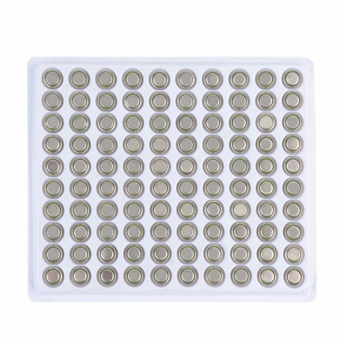 Mayitr – lot de 100 piles boutons en Lithium et métal, 1.5V, AG3, LR41, SR41, pour calculatrice, montre, jouet ► Photo 1/4