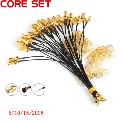 5 pièces SMA connecteur câble femelle à uFL/u. FL/IPX/IPEX RF ou pas de connecteur coaxial adaptateur ensemble RG178 Pigtail câble 1.13mm ► Photo 1/6