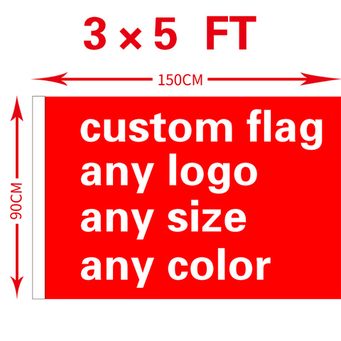 Livraison gratuite xvggdg drapeau personnalisé 3x5FT 100D Polyester tout Logo toutes les couleurs bannière Fans Sport drapeaux personnalisés ► Photo 1/1