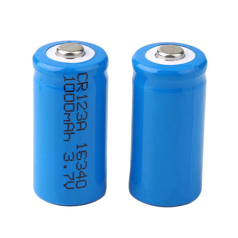 GTF – 2 batteries Li-ion rechargeables pour lampe de poche, 3.7V, 1000mAh, CR123A, 16340 ► Photo 1/1