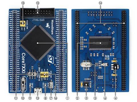 Waveshare – carte mère Core746I STM32 MCU, carte de développement, extenseur IO complet, interface de débogage JTAG/SWD ► Photo 1/1