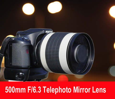 Objectif miroir téléobjectif 500mm F/6.3 + bague adaptateur de montage T2 pour Canon Nikon Pentax Olympus Sony A7 A7RII A6300 DSLR ► Photo 1/1