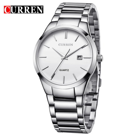 CURREN luxe classique mode affaires hommes montres affichage Date Quartz-montre-bracelet en acier inoxydable mâle horloge Reloj Hombre ► Photo 1/6