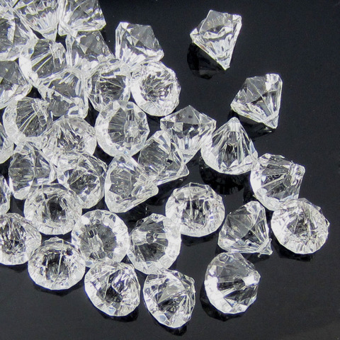 50pcs perles en diamants en acrylique transparent, perles à facettes, remplissage de vase de table, pirate, cristaux, à réaliser soi-même, décorations de fête, 12.0mm ► Photo 1/6