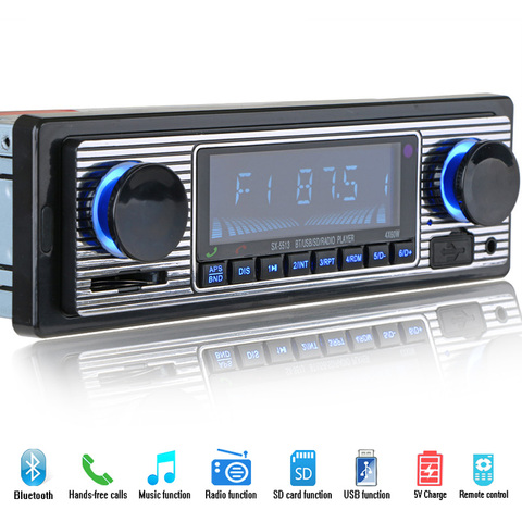 12 v Bluetooth Lecteur autoradio Stéréo FM MP3 USB SD Audio AUXILIAIRE Automatique Électronique autoradio 1 DIN oto teypleri radio par carro ► Photo 1/6