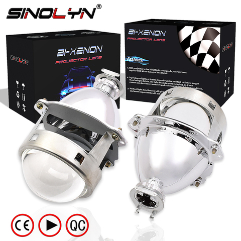 Sinolyn – lentilles de projecteur bi-xénon de 3.0 pouces, H7, H4, métal, H1, Super HID, accessoires de lumière de voiture, réglage de pièces Automobiles ► Photo 1/6