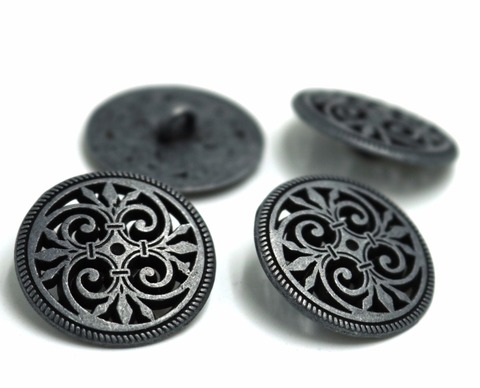 20 pièces 17mm & 23mm ton argent creux motif tige couture métal boutons bricolage coudre sur Jeans tissu boutons rond Scrapbook décoration ► Photo 1/6