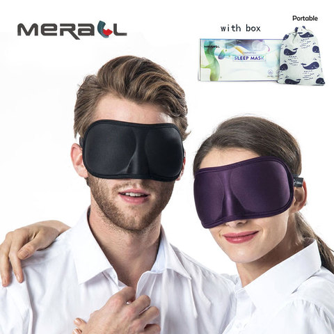 Masque oculaire 3D en tissu Ultra-doux et respirant, masque de sommeil Portable, aide au repos, Patch oculaire, masque de sommeil ► Photo 1/6