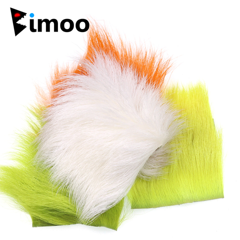 Bimoo – Patch de fourrure pour Parachute, 6x6CM, 1 pièce, pour attacher les mouches, Orange, blanc, jaune ► Photo 1/6