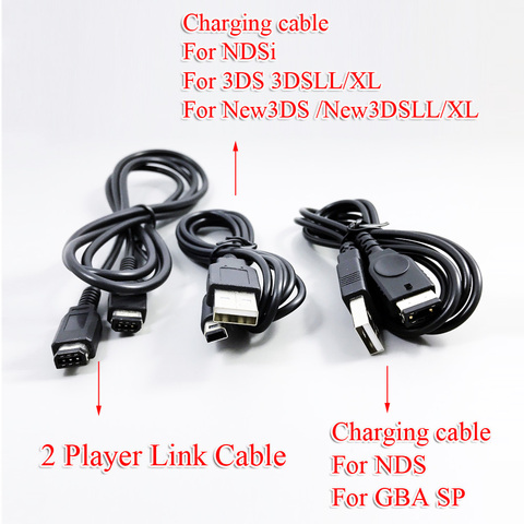 ChengHaoRanBlack 1M Câble Chargeur USB pour Nintend Game Cube pour NGS GS 2DS NDSi 3DS 3DSLL/XL new3DS new3DSLL/XL GBA SP PDN Câble ► Photo 1/5