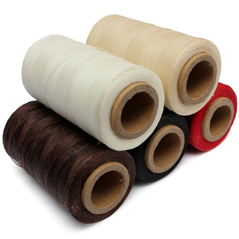 Haute qualité Durable 240 mètres 1mm 150D cuir ciré fil cordon pour artisanat bricolage outil couture à la main fil couleur aléatoire ► Photo 1/6