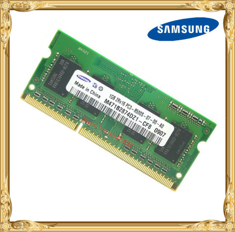 Samsung – barrette de RAM DDR3 1 go pour pc portable, module de mémoire vive, fréquence d'horloge 1066/PC3-8500 MHz, norme 8500S ► Photo 1/1