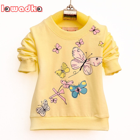 Lawadka bébé filles T-shirt beau papillon à manches longues bande Sport t-shirts pour filles coton enfants vêtements ► Photo 1/6