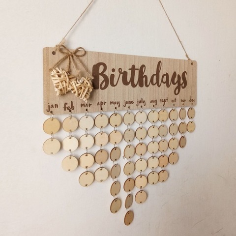 Chritsmas-planche de rappel pour anniversaire | Pour jours spéciaux, décoration suspendue de maison, décoration de calendrier en bois, décoration de nouvel an ► Photo 1/6