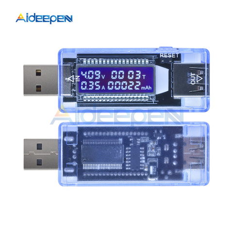 Mini testeur USB, ampèremètre numérique, voltmètre, affichage LCD, détecteur de tension actuelle, chargeur de batterie, indicateur amperimètre ► Photo 1/6