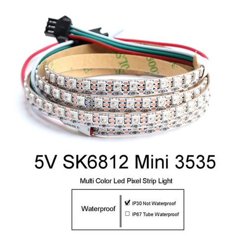 Mini PCB adressable, 1m/2m, SK6812 WS2812B, 60/144 Pixels, 4mm/7mm, SMD3535, bande LED Flexible RGB, DC5V ► Photo 1/6