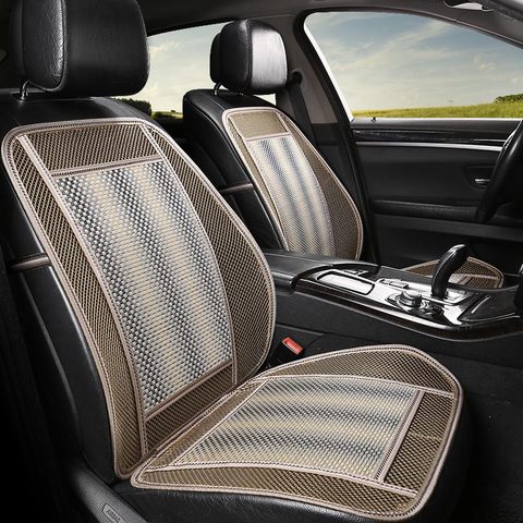 Coussin de siège simple pour voiture, housses de coussin, en lin, frais et bambou, pour voitures 95% ► Photo 1/4