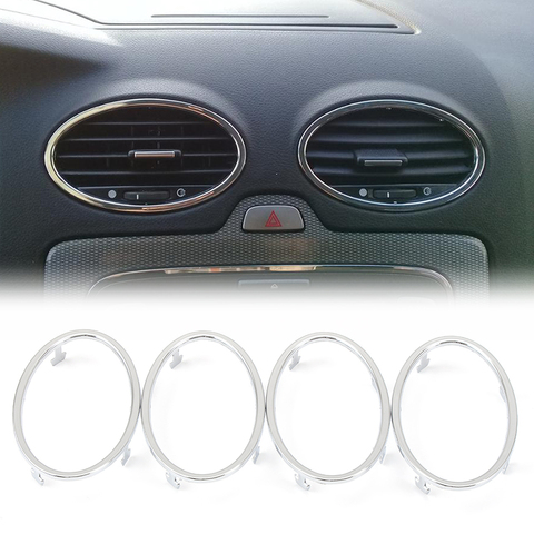 Décoration de sortie de climatisation ABS, 4 pièces, accessoires de voiture pour Ford Focus 2 MK2 2005 – 2013 ► Photo 1/5