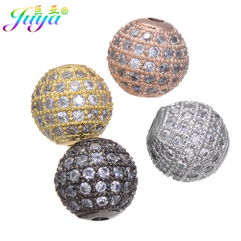 Ali Moda – perles de boule Disco en métal pour femmes et hommes, zircone cubique, accessoires pour Bracelet, boucle d'oreille, collier de perles, fabrication de bijoux, bricolage, 10mm ► Photo 1/6