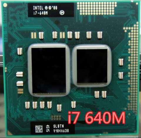 Intel core I7 640m I7-640m i7 640M Dual Core 2.8GHz L3 4M 2800 Mhz BGA1288 processeur d'unité centrale fonctionne sur HM55 640M livraison gratuite ► Photo 1/1