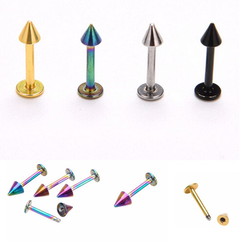 En gros 5 pièces Spike Piercing Labret lèvre Tragus oreille accessoires pour femmes hommes Punk élégant décontracté oreille goujons bijoux de corps ► Photo 1/6